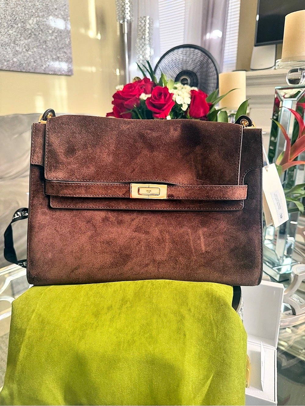 Tory Burch
Lee Radziwill Large Suede Shoulder Bag